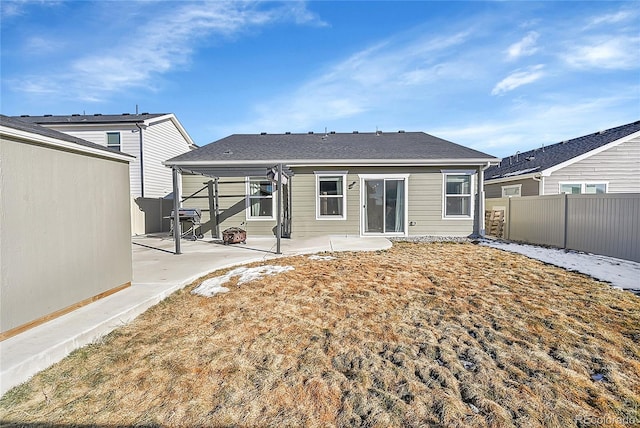 back of house featuring a patio