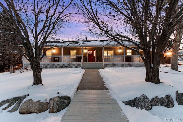 view of front of house with a porch