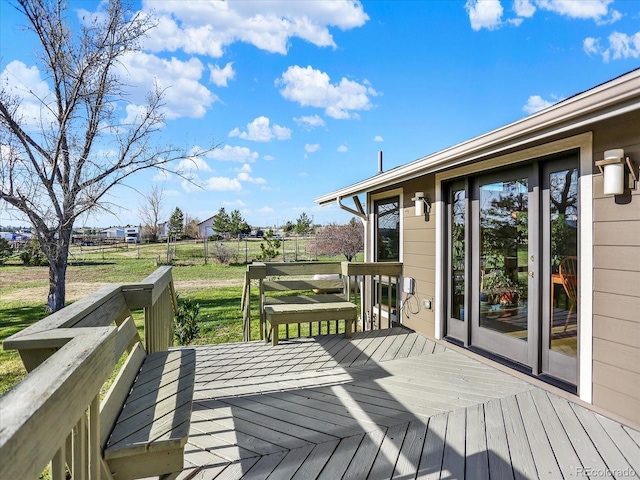 12798 Tomahawk Rd, Parker, CO 80138 - wooden deck with fence and a yard