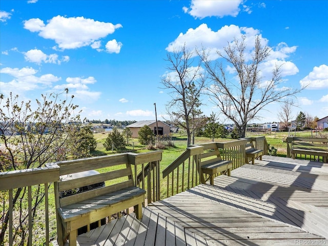 12798 Tomahawk Rd, Parker, CO 80138 - wooden terrace featuring a yard
