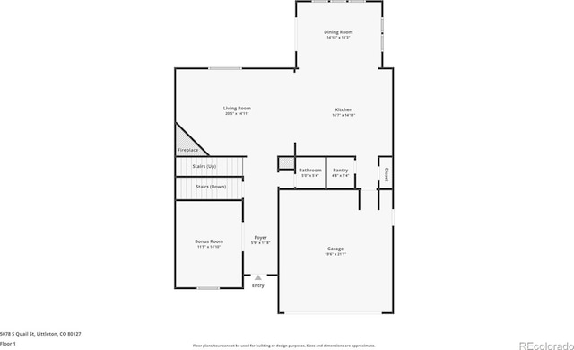 5078 S Quail St, Littleton, CO 80127 - view of floor plan / room layout