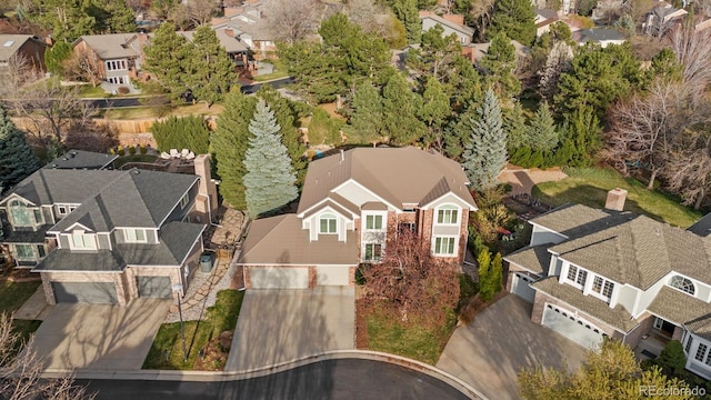 birds eye view of property featuring a residential view