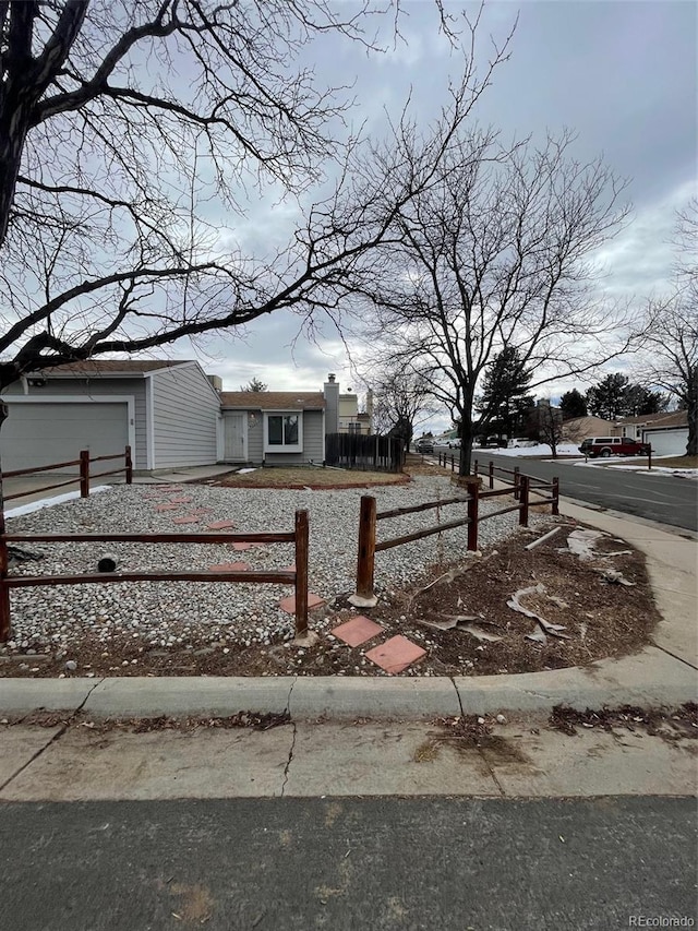 view of front of home featuring a garage