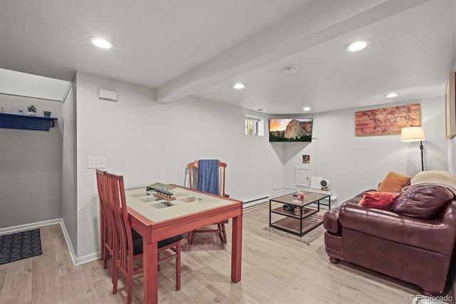 4942 Grove St, Denver, CO 80221 - playroom featuring baseboards, recessed lighting, and wood finished floors