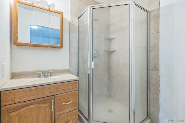 18 Clover Cir, Colorado Springs, CO 80906 - full bath with vanity and a stall shower