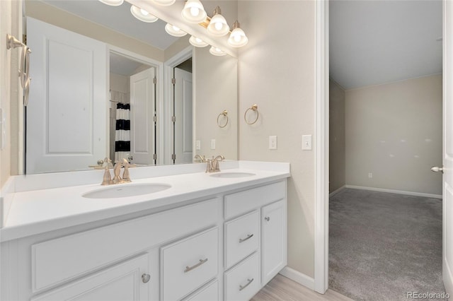 bathroom with vanity