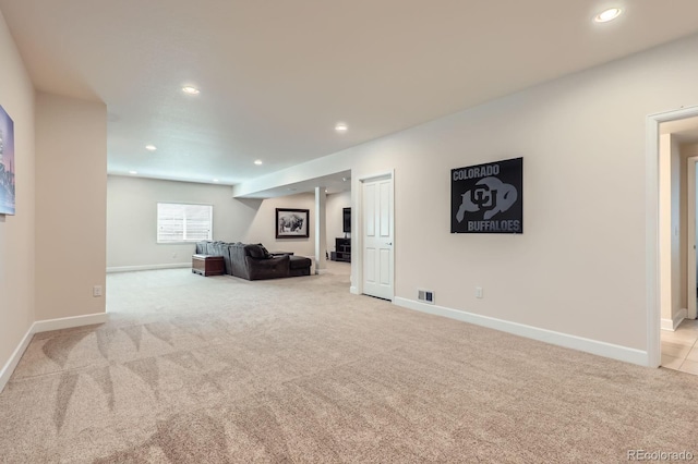 12578 Hudson Ct, Thornton, CO 80241 - unfurnished living room with carpet floors, recessed lighting, and baseboards