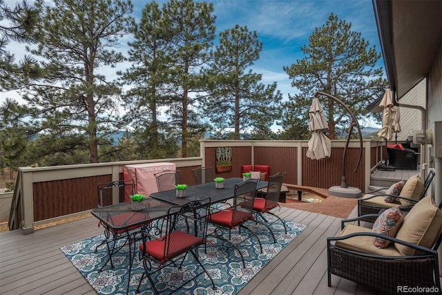 1854 Foothills Dr S, Golden, CO 80401 - deck with outdoor dining area