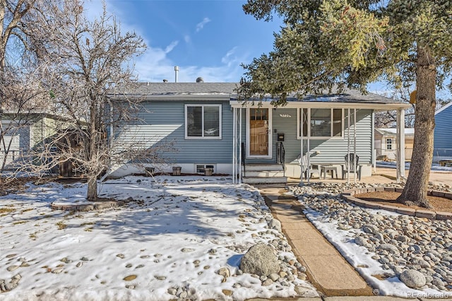 view of front of property with a porch