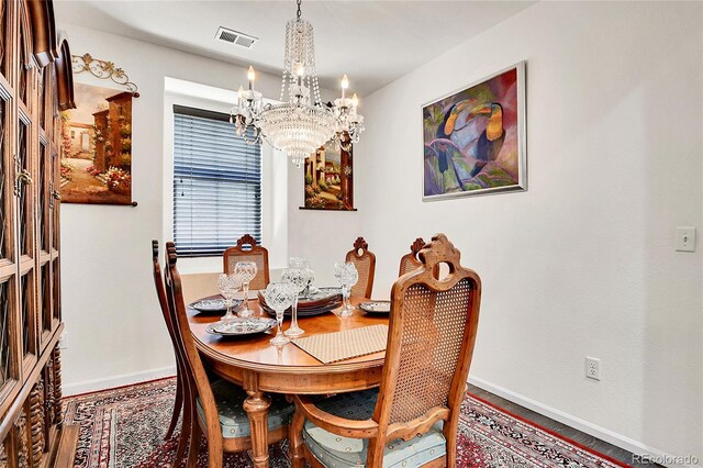 3437 Rosato Dr Unit C, Highlands Ranch, CO 80126 - dining area with a chandelier and baseboards