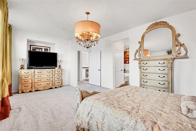 3437 Rosato Dr Unit C, Highlands Ranch, CO 80126 - bedroom with carpet flooring and a chandelier