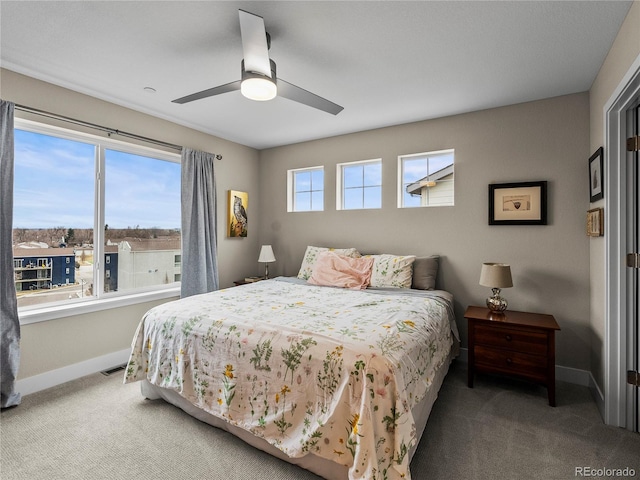 6162 W 28th Ct, Edgewater, CO 80214 - bedroom with carpet floors, baseboards, and ceiling fan