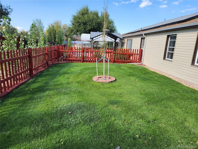 view of yard featuring a gazebo