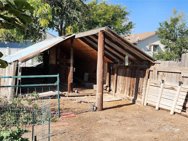 exterior space featuring an outdoor structure