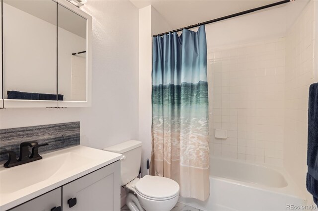 229 Ranae Dr, Loveland, CO 80537 - bathroom with toilet, vanity, and shower / tub combo