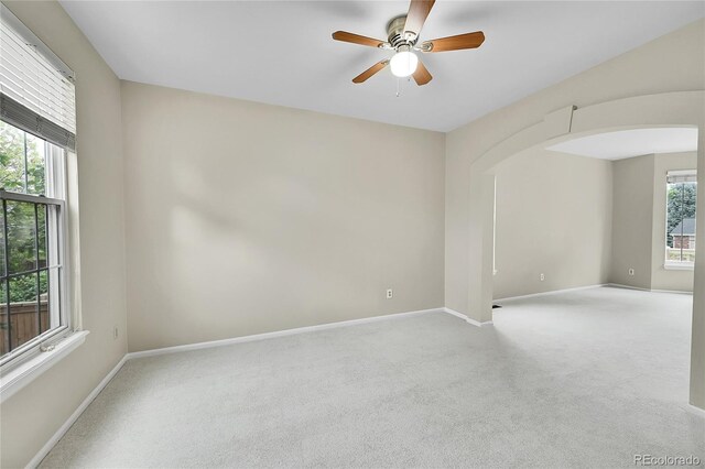 2316 Weatherstone Cir, Highlands Ranch, CO 80126 - unfurnished room with light carpet and a ceiling fan