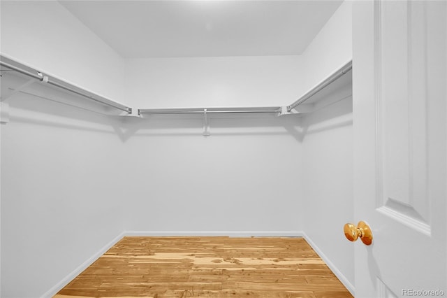 2316 Weatherstone Cir, Highlands Ranch, CO 80126 - walk in closet with wood finished floors