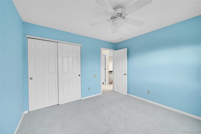 2316 Weatherstone Cir, Highlands Ranch, CO 80126 - unfurnished bedroom with carpet, a closet, and ceiling fan