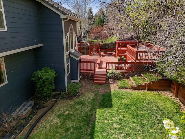 5723 S Everett Way, Littleton, CO 80123 - view of yard featuring a deck