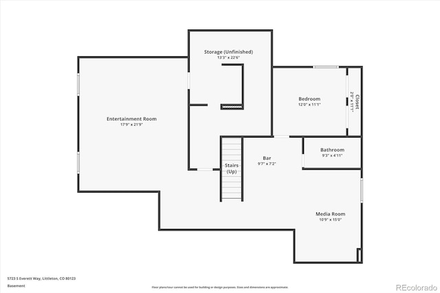5723 S Everett Way, Littleton, CO 80123 - floor plan / room layout