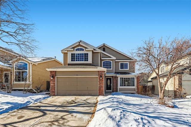 view of front of house featuring a garage