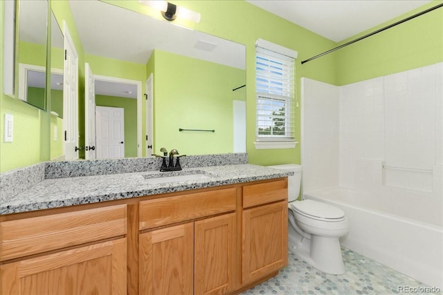 1241 S Akron Way, Denver, CO 80247 - full bath with toilet, bathtub / shower combination, vanity, and tile patterned flooring