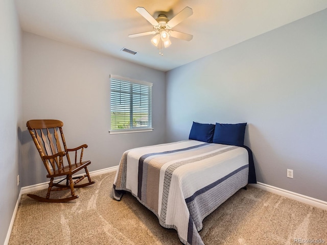 11074 Grayledge Cir, Highlands Ranch, CO 80130 - bedroom with light carpet and a ceiling fan