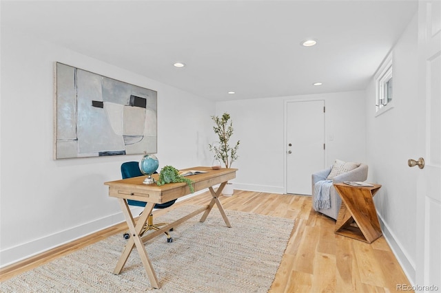 1420 E Bates Ave, Englewood, CO 80113 - office space with recessed lighting, baseboards, and wood finished floors