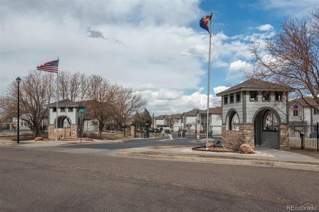 view of road with curbs and sidewalks