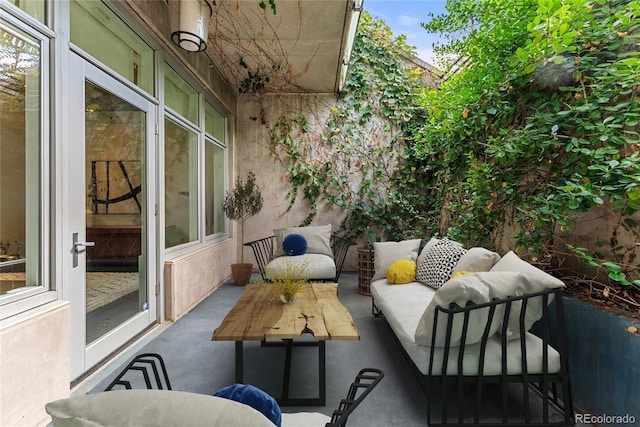 balcony with outdoor lounge area