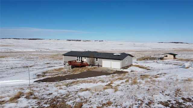 exterior space featuring a garage