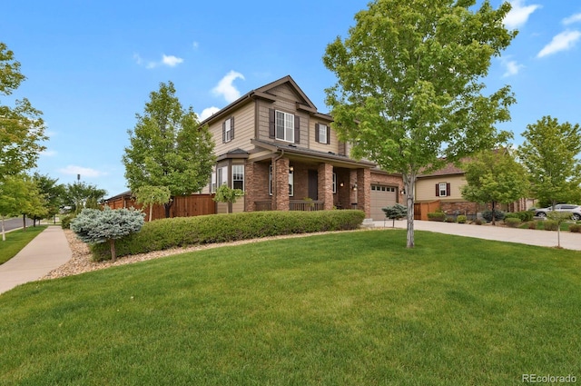 30 S Ider Way, Aurora, CO 80018 - view of front of property with brick siding, a garage, and concrete driveway