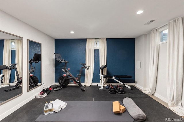 3379 W Wagon Trail Dr, Englewood, CO 80110 - exercise room with recessed lighting and baseboards