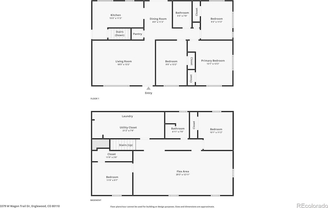 3379 W Wagon Trail Dr, Englewood, CO 80110 - floor plan / room layout