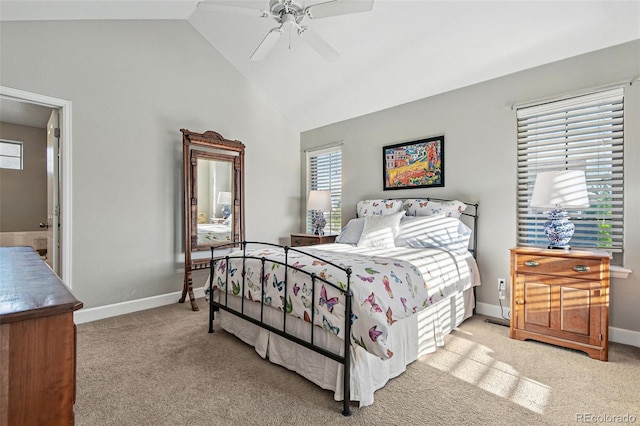 3240 Spruce St, Denver, CO 80238 - bedroom featuring light colored carpet, multiple windows, baseboards, and high vaulted ceiling