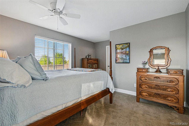 3240 Spruce St, Denver, CO 80238 - bedroom featuring carpet, baseboards, and ceiling fan