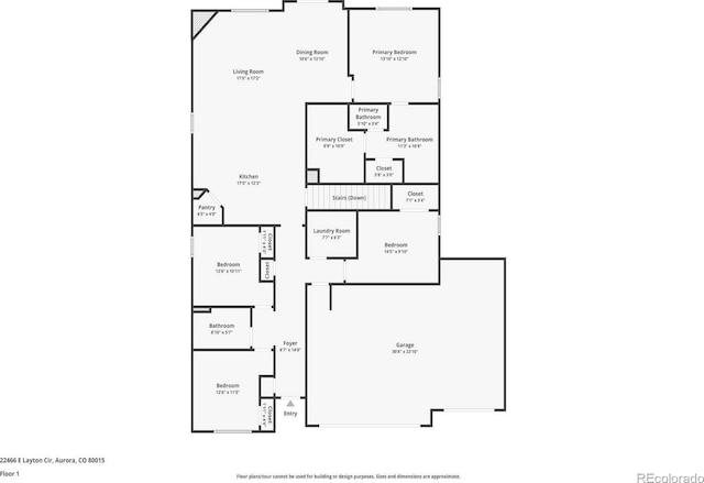 22466 E Layton Cir, Aurora, CO 80015 - room layout