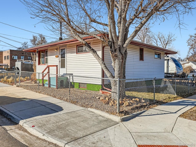 view of single story home