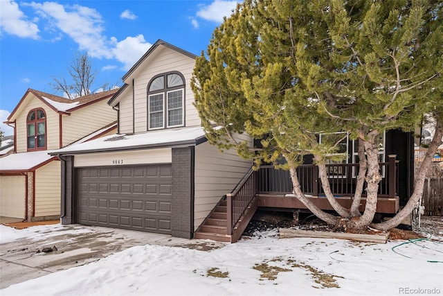 view of front of home featuring a garage