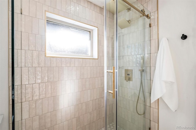 bathroom with walk in shower