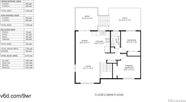 6631 Welch Ct, Arvada, CO 80004 - floor plan / room layout