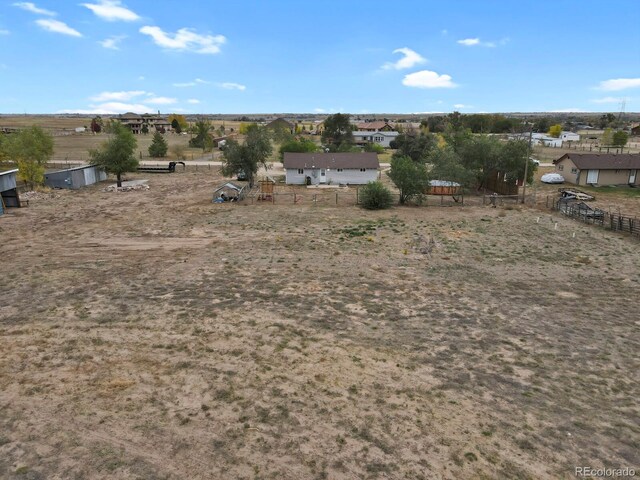 drone / aerial view with a rural view