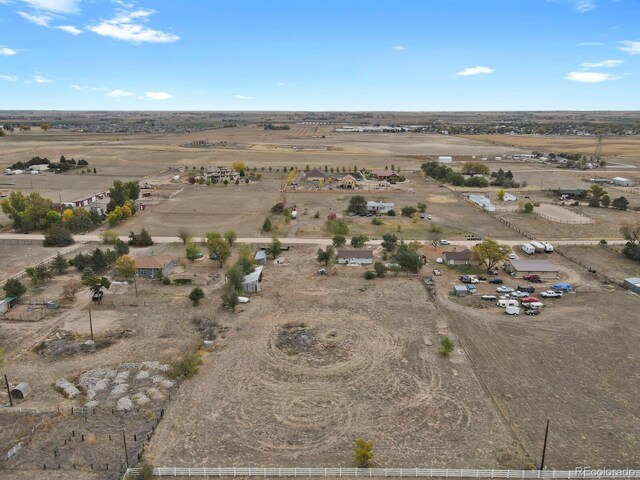 bird's eye view featuring a rural view