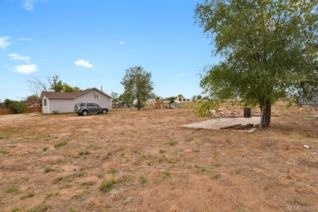 view of yard with a playground