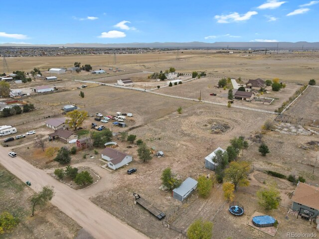 bird's eye view featuring a mountain view