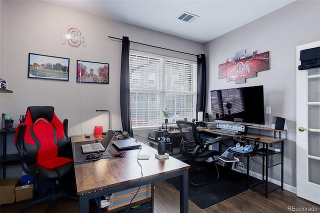 3993 S Dillon Way Unit 104, Aurora, CO 80014 - office area with wood finished floors and baseboards