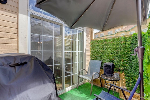 3993 S Dillon Way Unit 104, Aurora, CO 80014 - balcony featuring grilling area