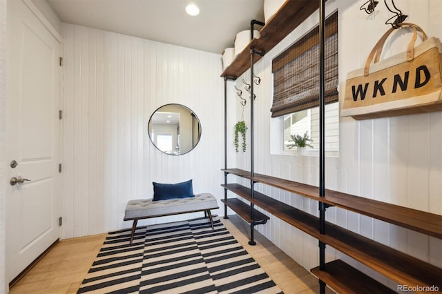 living area featuring light wood finished floors