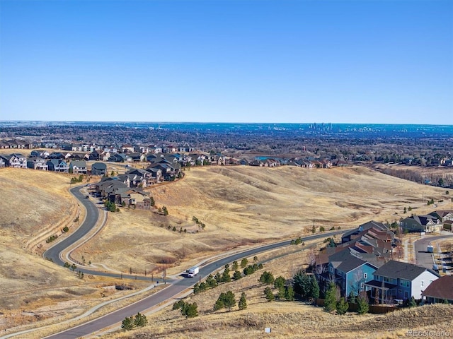 bird's eye view with a residential view