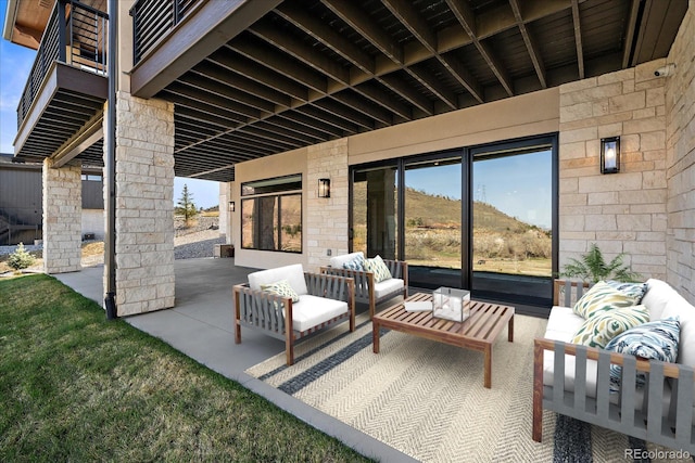5254 Creation Rock Trl, Morrison, CO 80465 - view of patio / terrace with outdoor lounge area